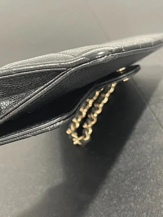 Chanel Lambskin Quilted Classic Pouch with Handle Black (JB1443) - Picture 6 of 13